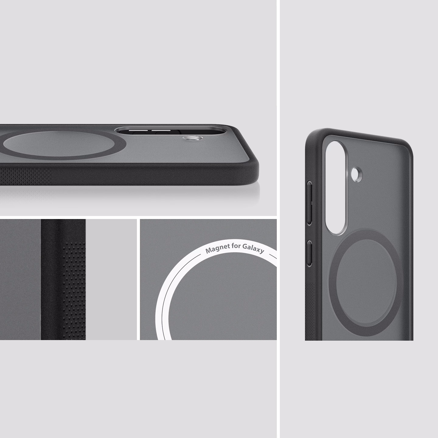 Etui magnetyczne Spigen Capella do Galaxy S25 Plus, przydymione-czarne